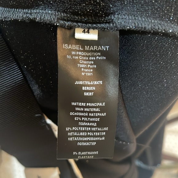 NWT Marant Etoile Bergen draped metallic stretch-jersey mini skirt - Picture 4 of 5